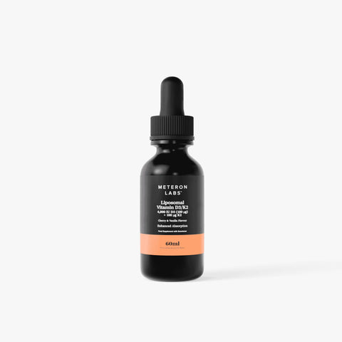 Vitamin D3 K2 liposomal supplement black bottle packaging